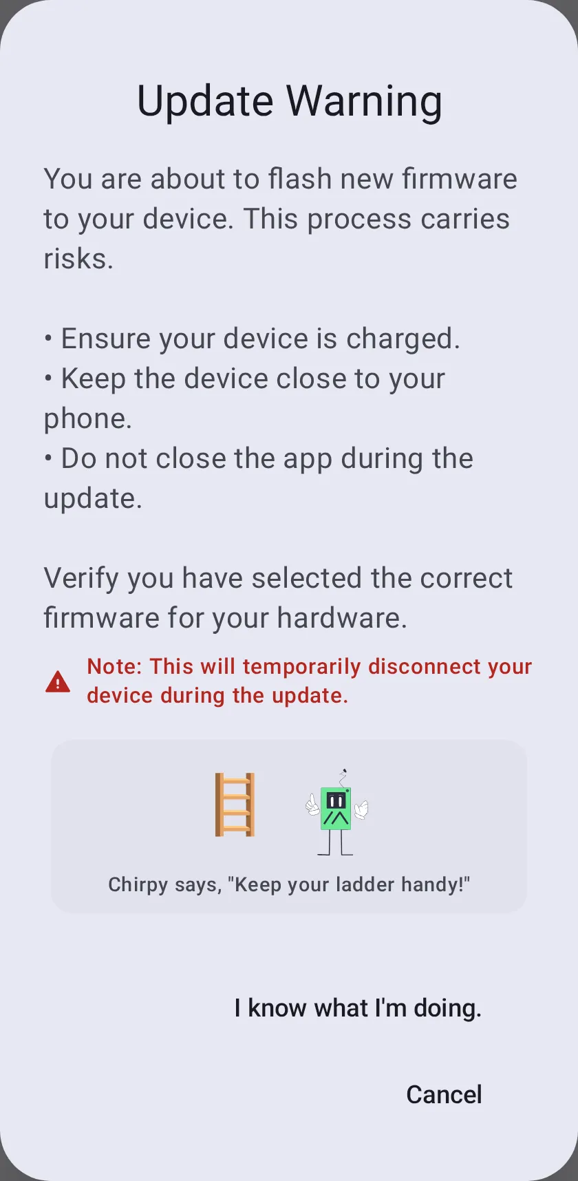 Firmware disclaimer