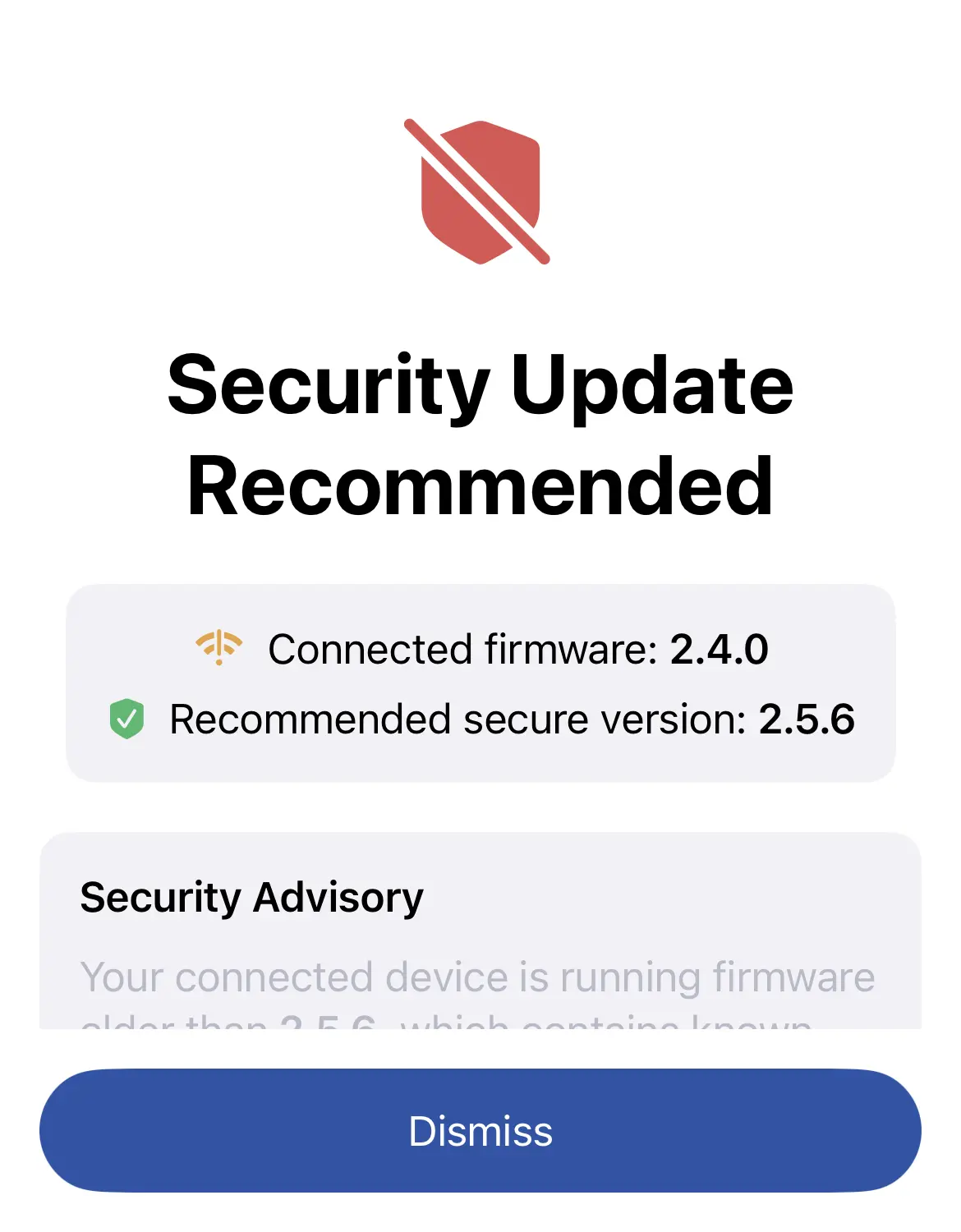 Security update recommended